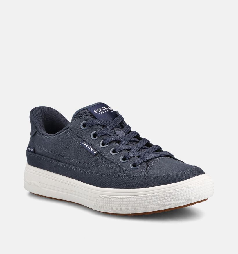 Skechers Arch Fit Arcade See Ya There Blauwe Veterschoenen voor heren (371063) - geschikt voor steunzolen