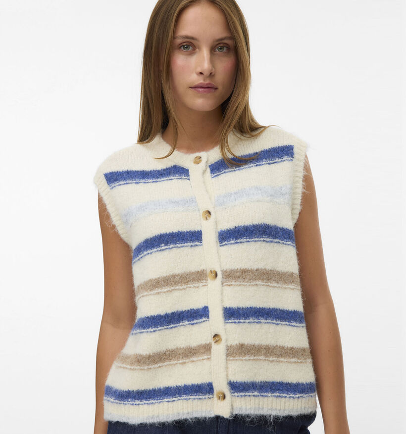Vero Moda Kira Beige/Blauwe Gilet voor dames (367219)