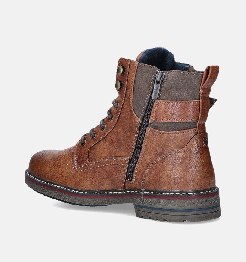 Mustang Boots à lacets en Cognac pour hommes (347496)