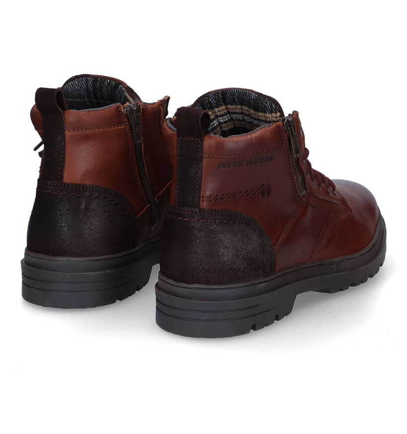 River Woods Gennaro Bottines en Cognac en cuir (316647)