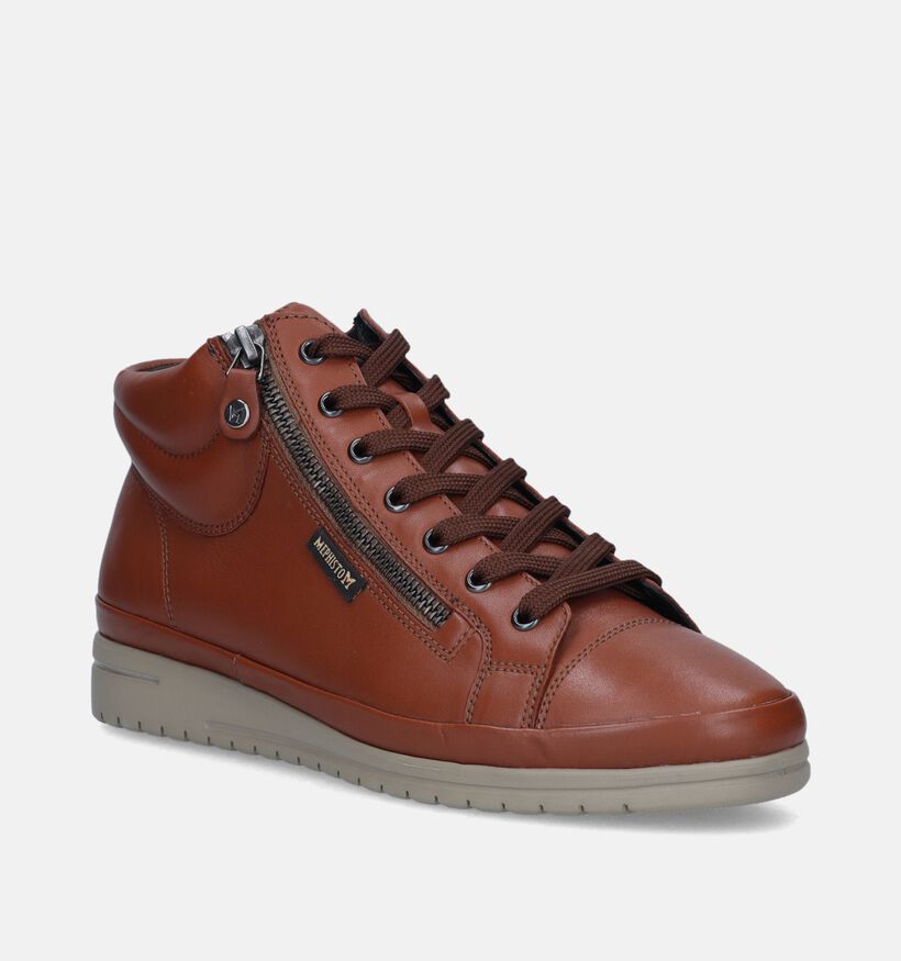 Mephisto Julie Cognac Hoge Sneakers voor dames (346081) - geschikt voor steunzolen