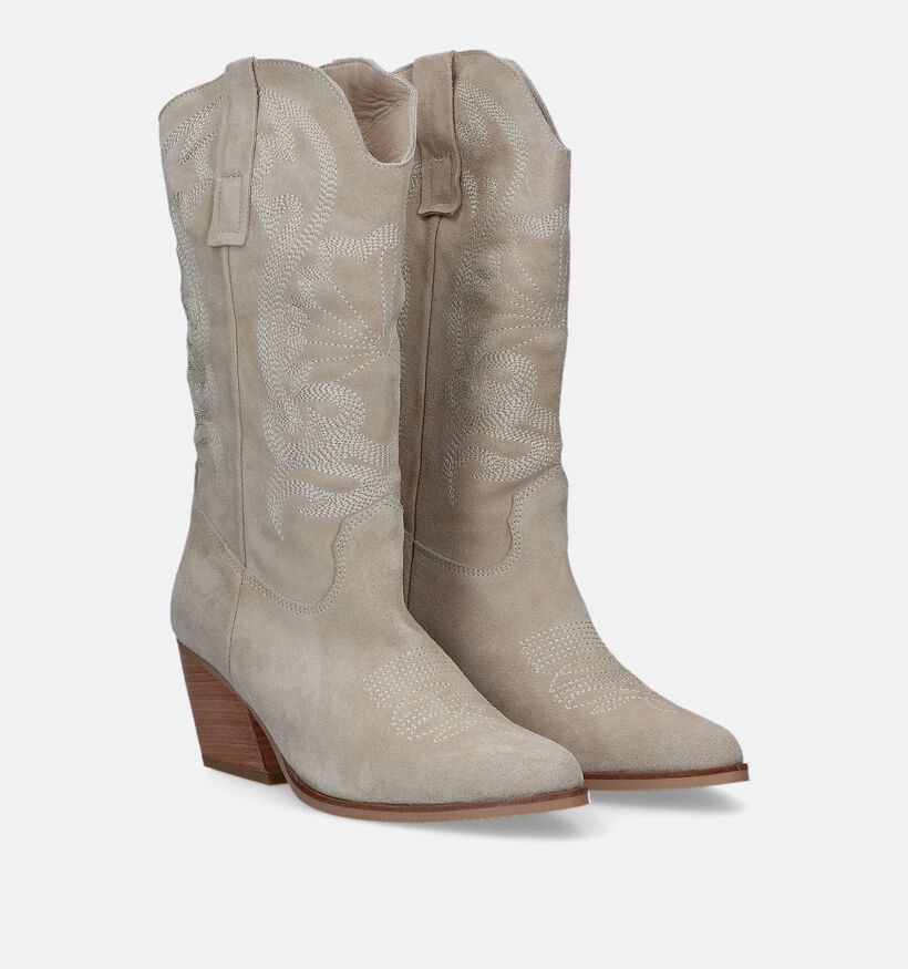 Babouche Beige Cowboy Boots voor dames (332782)