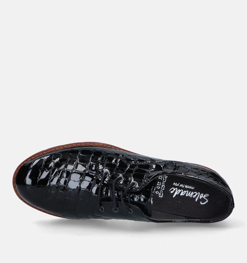Solemade Zoe 01 Chaussures à lacets en Noir pour femmes (331050) - pour semelles orthopédiques