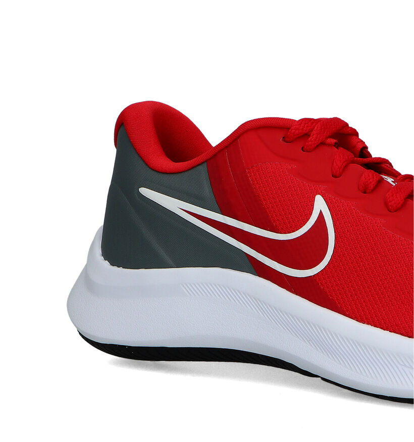 Nike Star Runner 3 Baskets en Rouge pour filles, garçons (325366)