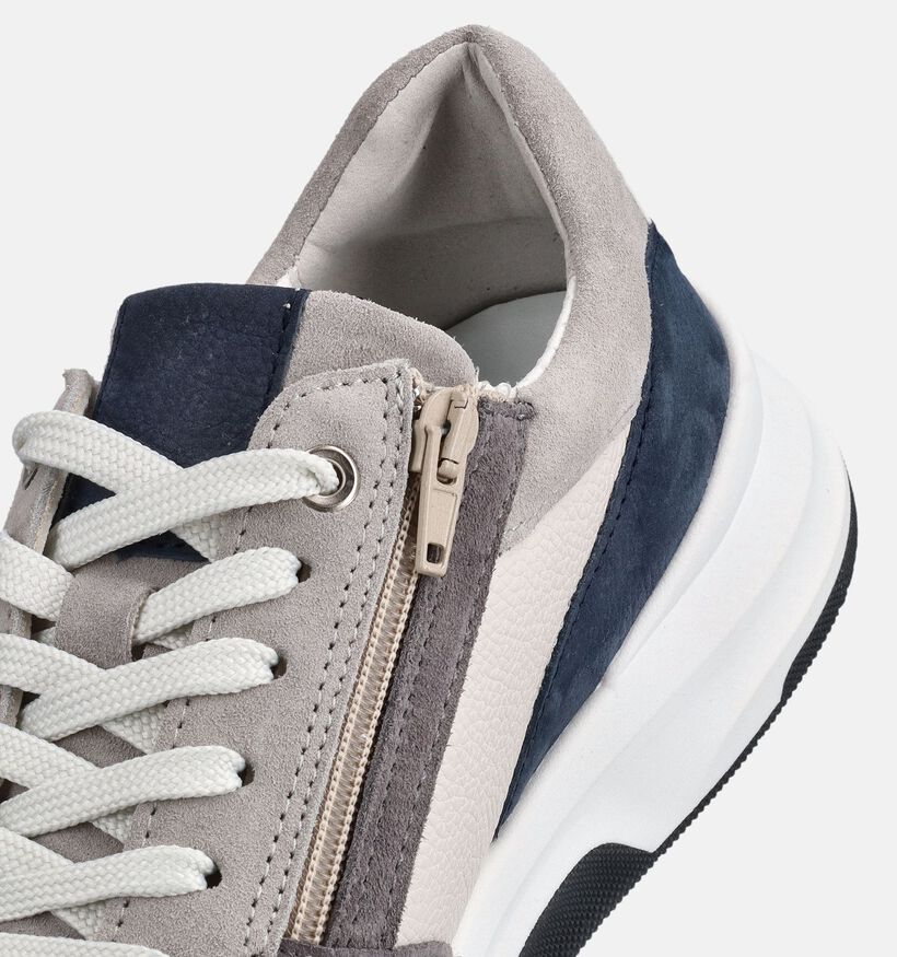 Solemade James Grijze/Blauwe Veterschoenen voor heren (373539) - geschikt voor steunzolen