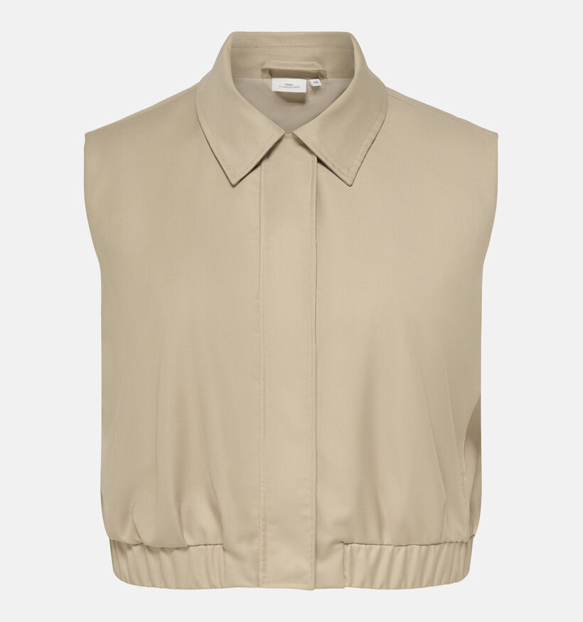 ONLY Carmakoma Lissy Beige Ritsvest voor dames (381923)