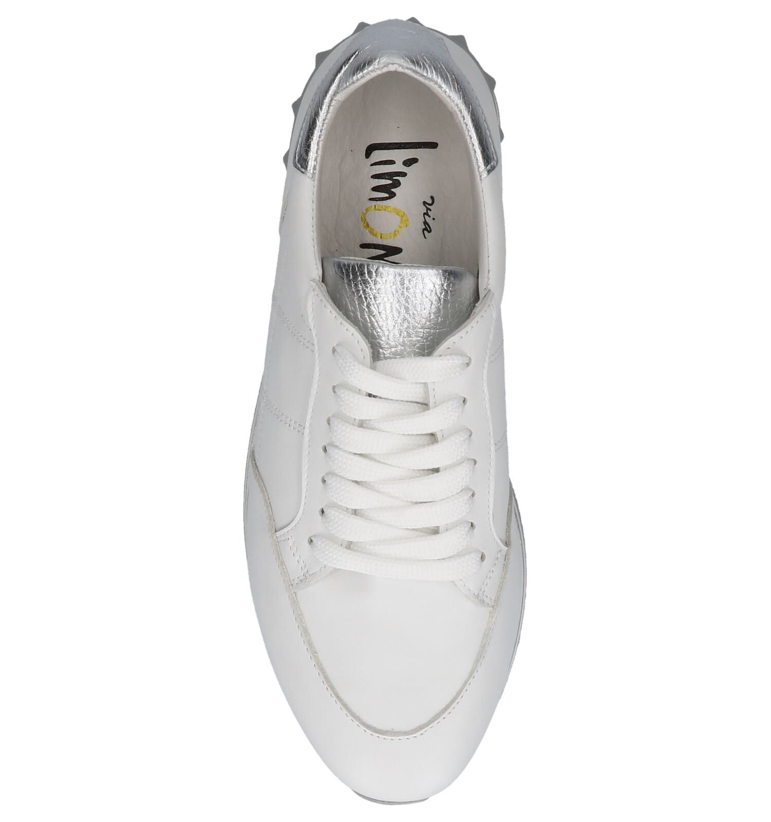 Witte Lage Geklede Sneakers Via Limone Dames Sneakers Online op TORFS.BE
