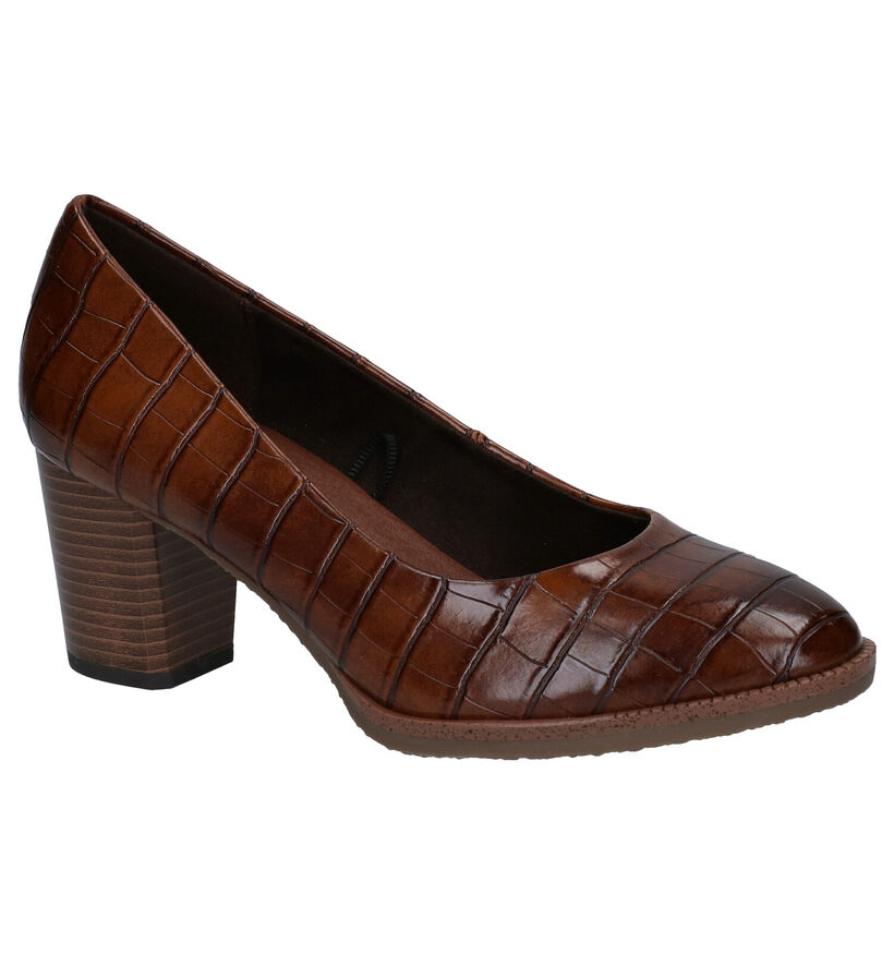 Marco Tozzi Escarpins classiques en Cognac en simili cuir (277607)