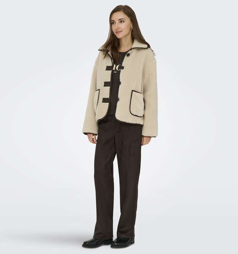 JDY Noella Life Manteau court en Beige pour femmes (369184)
