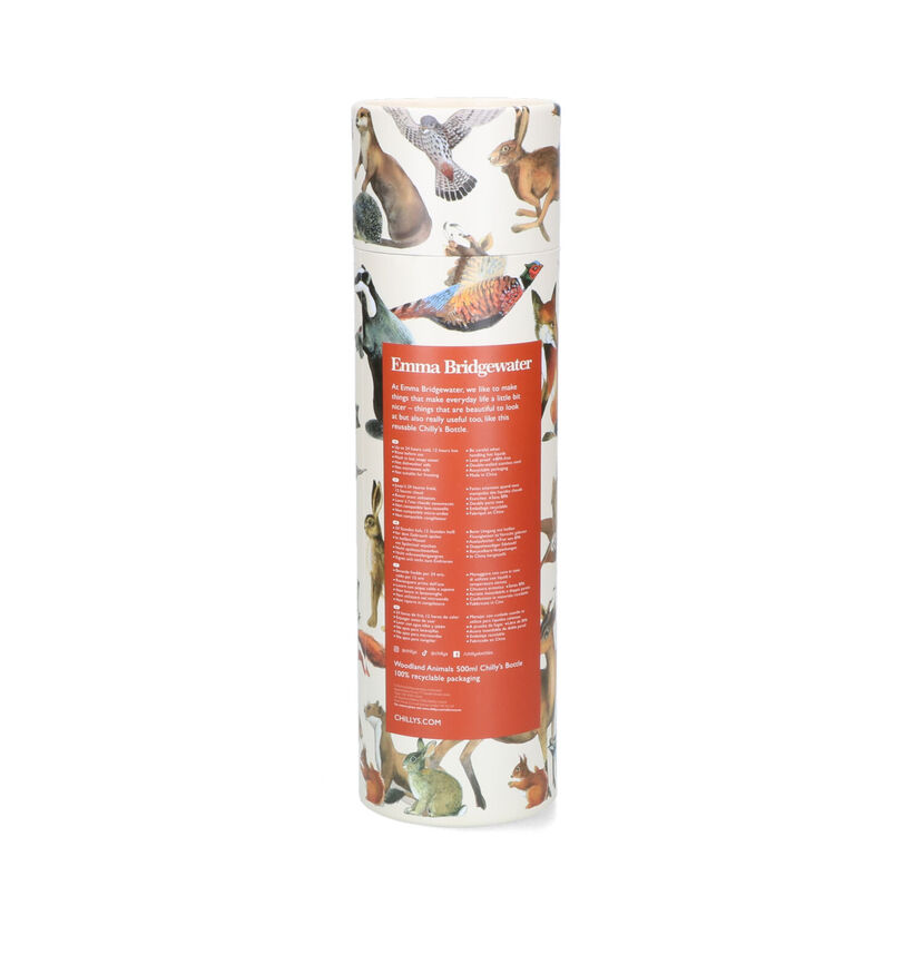 Chilly's x Emma Bridgwater Woodland Animals Gourde en Ecru 500ml pour femmes, filles (325711)