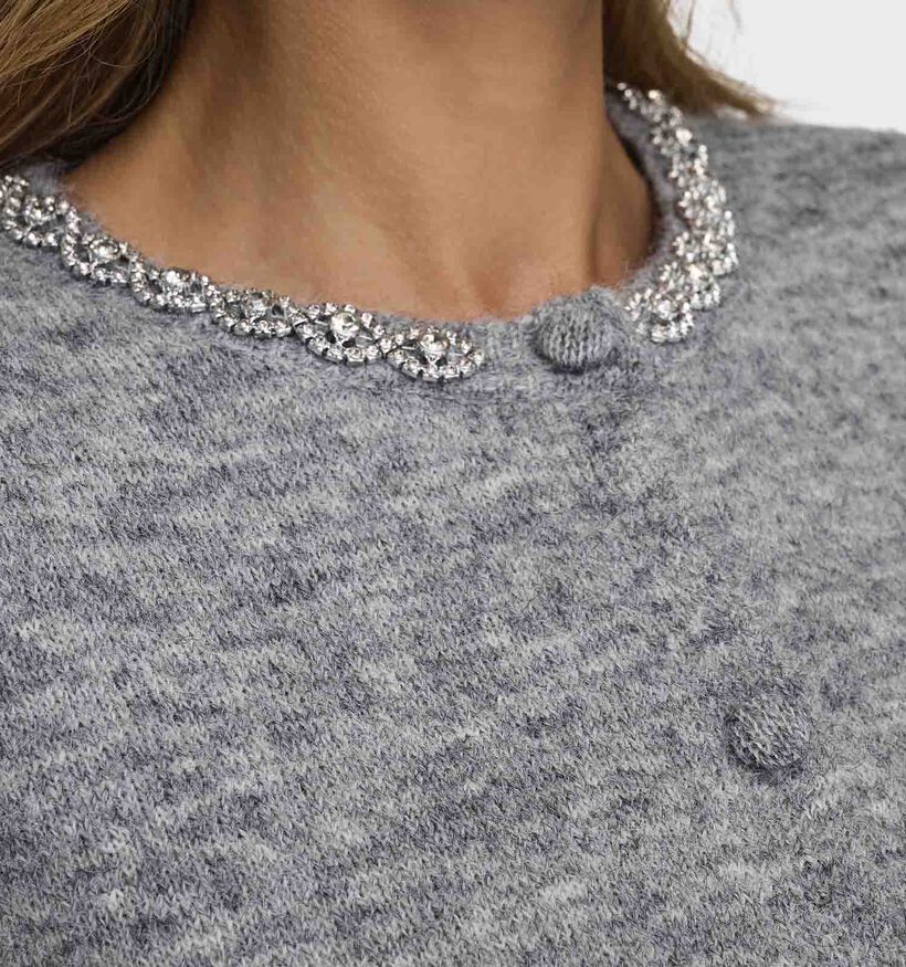 JDY Alva Embellished Gilet en Gris pour femmes (362431)