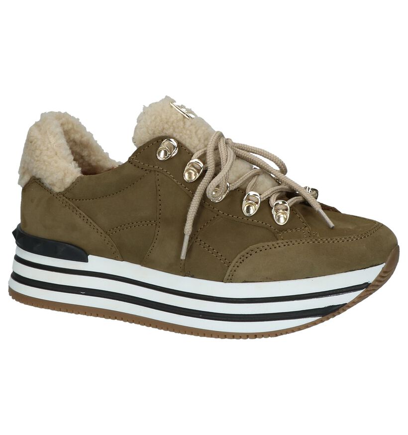 Scapa Kaki Sneakers in daim (227354)
