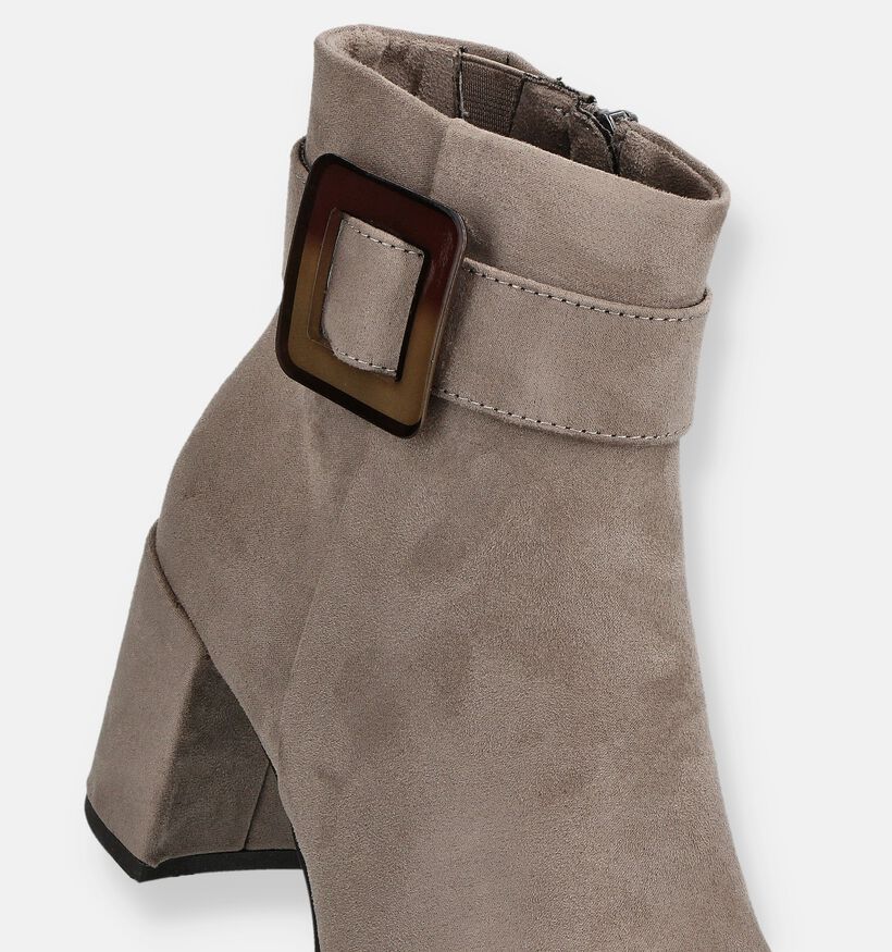 Marco Tozzi Bottines &agrave; talons en Taupe pour femmes (362545)