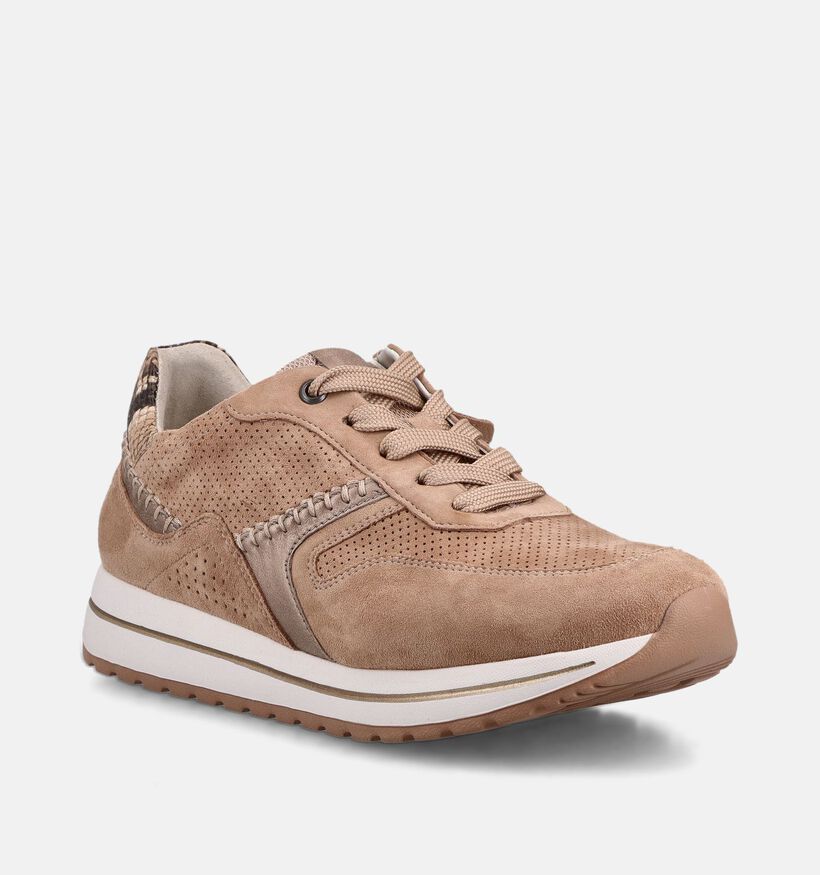 Gabor Lichtbruine Sneakers voor dames (369414) - geschikt voor steunzolen