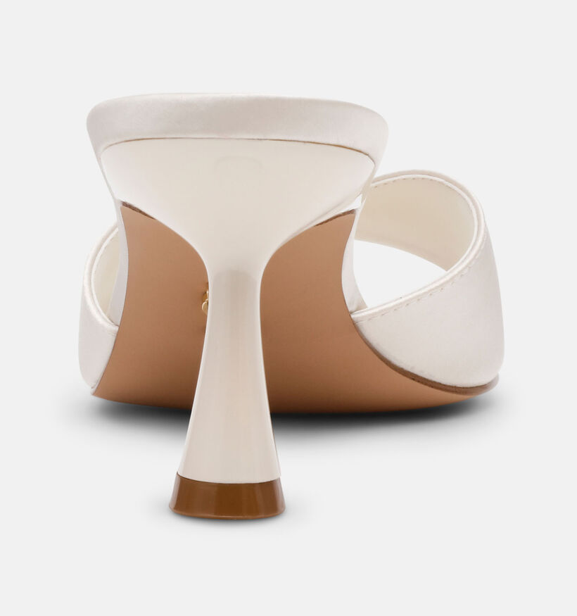 Steve Madden Ivie Ivory Pearl Nu-pieds &agrave; talons en Blanc pour femmes (379921)