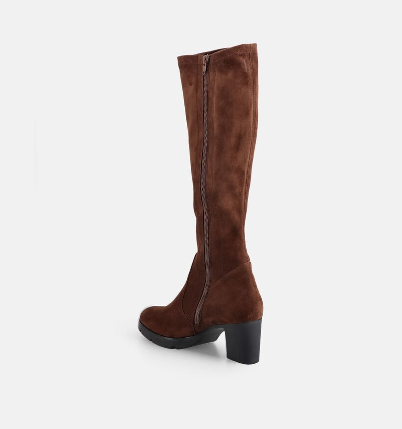 Nathan-Baume Bottes hautes en Brun fonc&eacute; pour femmes (380281)