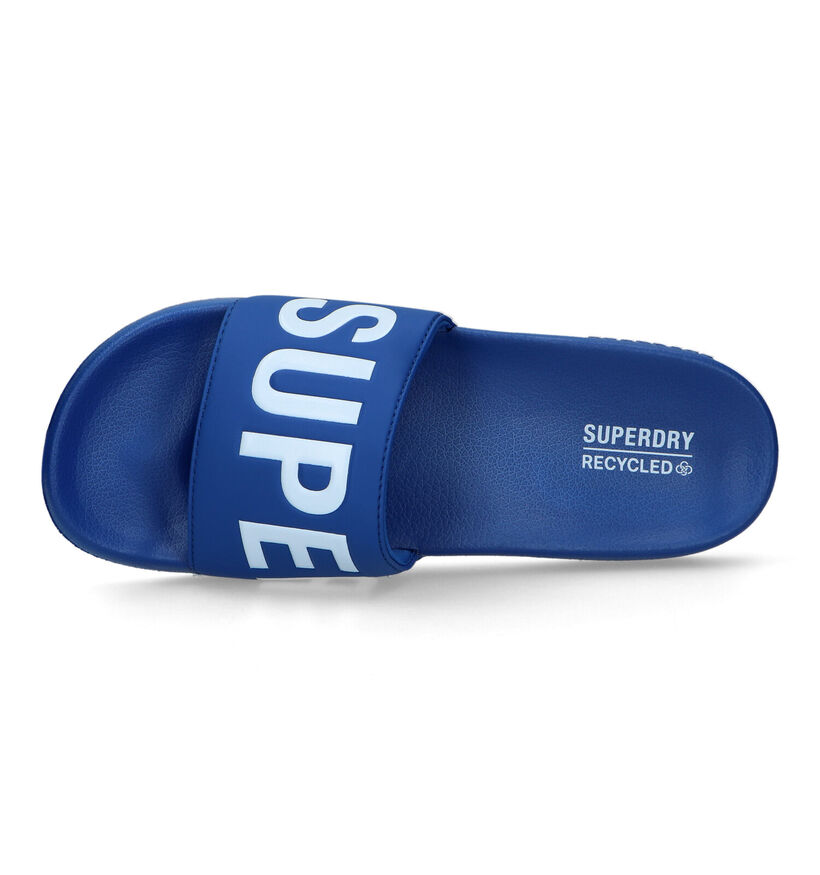 Superdry Code Core Vegan Blauwe Badslippers in kunststof (326925)
