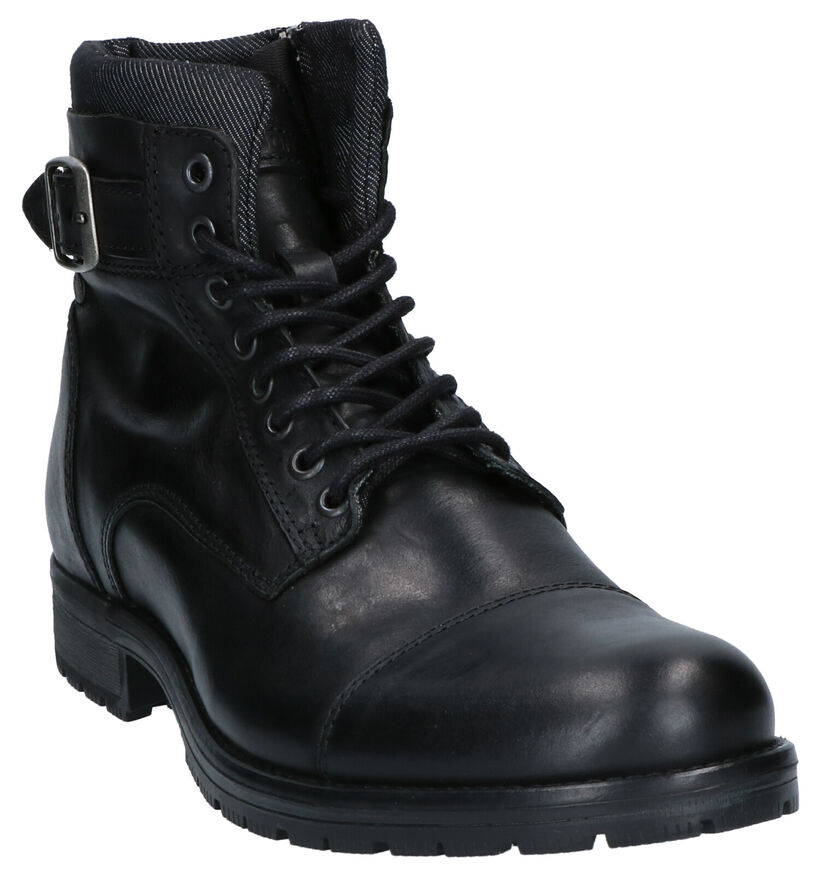 Jack & Jones Bottines en Gris foncé en cuir (256277)