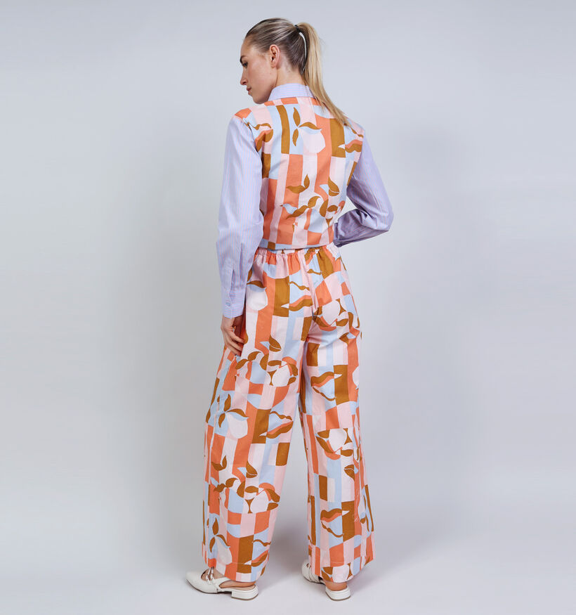 Orfeo Pantalons classiques en Rose pour femmes (371929)