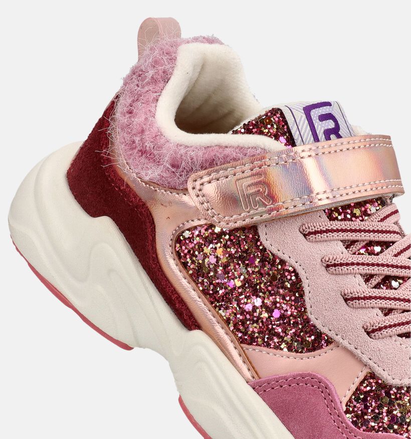 FR by Romagnoli Glitterstone Rosa Roze Sneakers voor meisjes (379001) - geschikt voor steunzolen