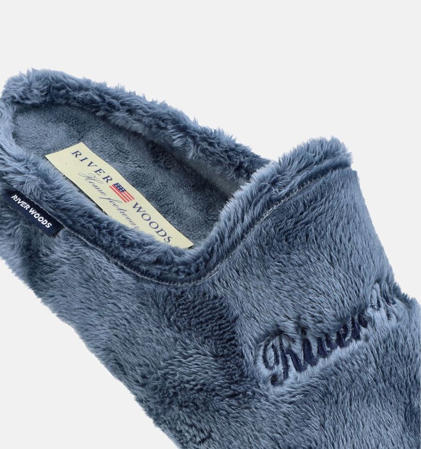 River Woods Bieneke Blauwe Open Pantoffels voor dames (381125) - geschikt voor steunzolen
