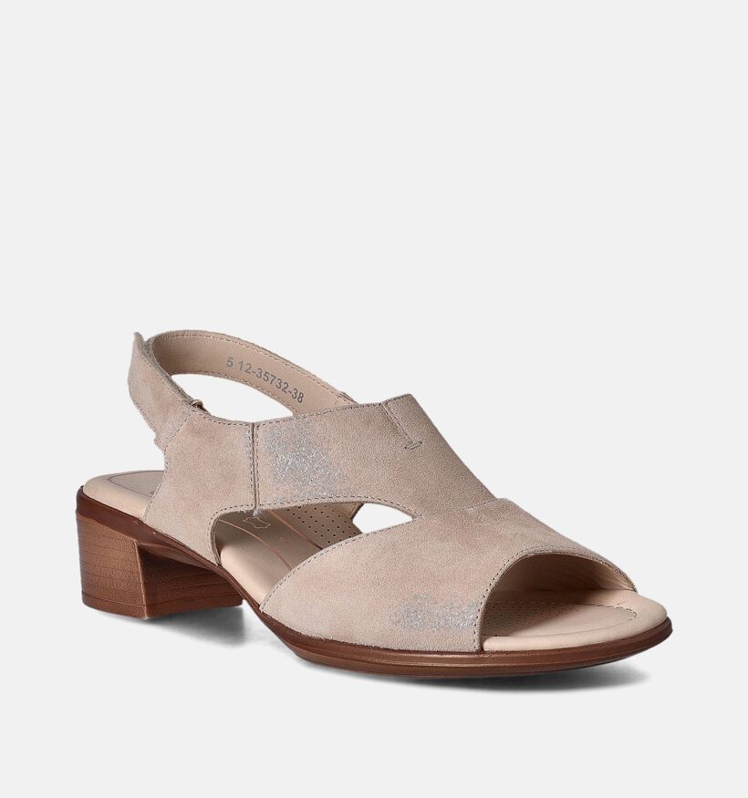 Ara Lugano High Soft Beige Sandalen voor dames (355206)
