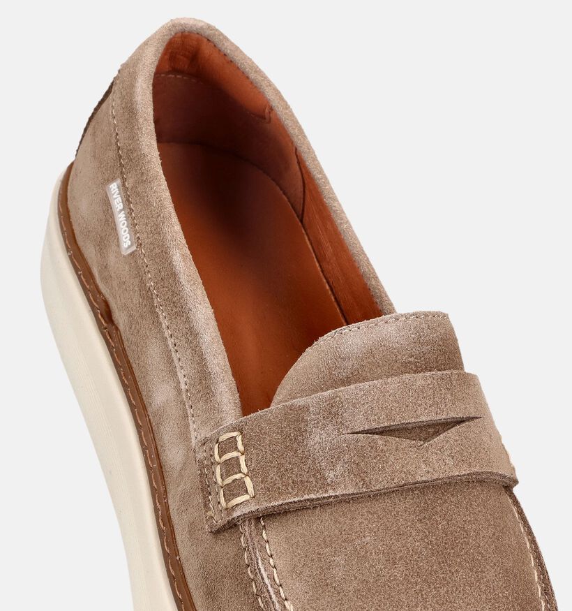 River Woods Connor Mocassins en Beige pour hommes (373394) - pour semelles orthop&eacute;diques