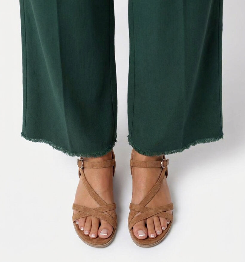 Tamaris Sandales plates en Camel pour femmes (371735)