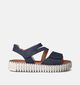 Tamaris Blauwe Platte Sandalen voor dames (354402)