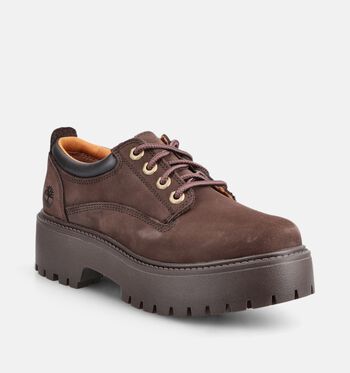 Timberland Chaussures plates DARK BROWN NUBUCK