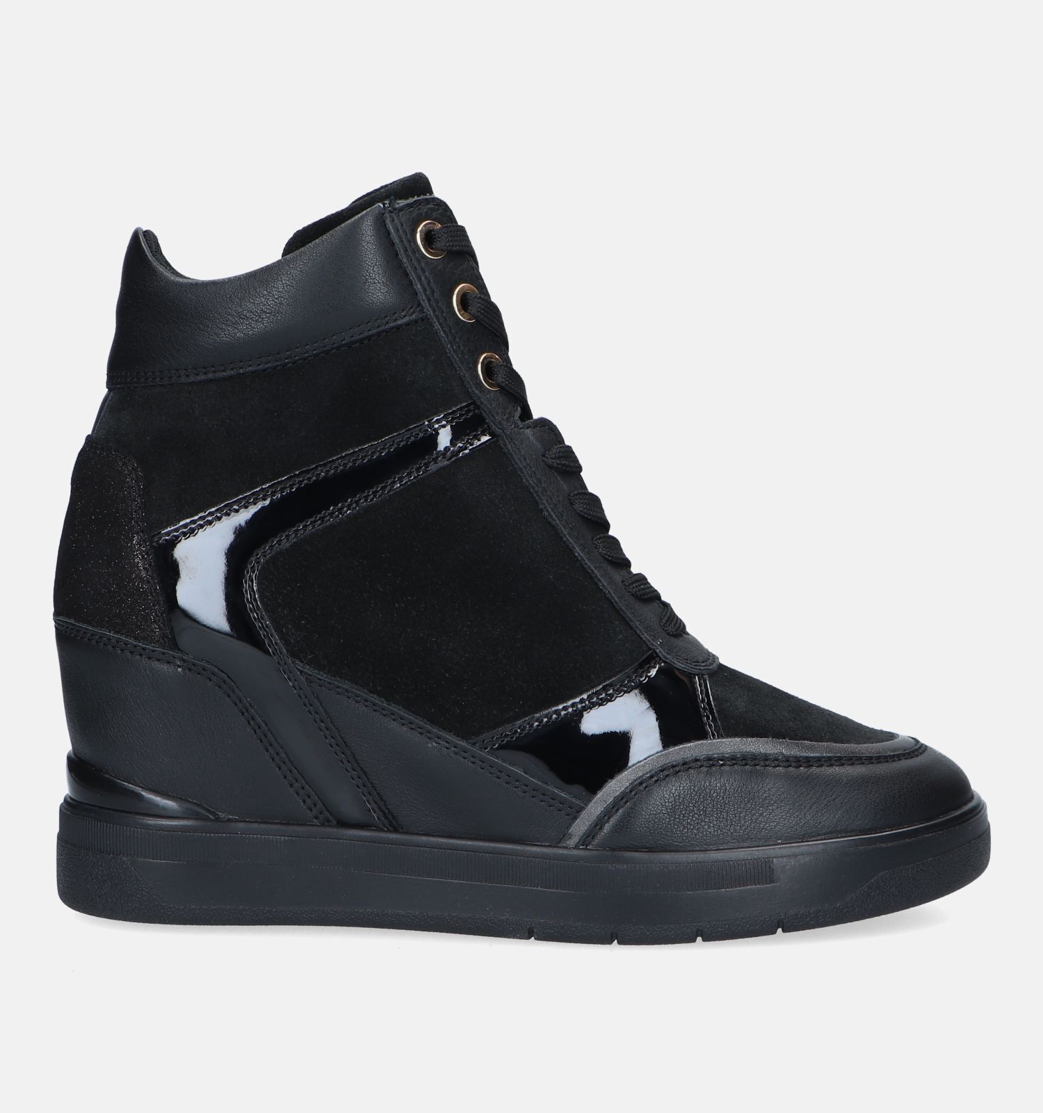 Zwarte deals sleehak sneakers