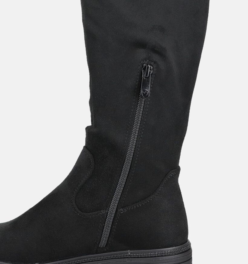 Marco Tozzi Zwarte Overkneelaarzen voor dames (362556)