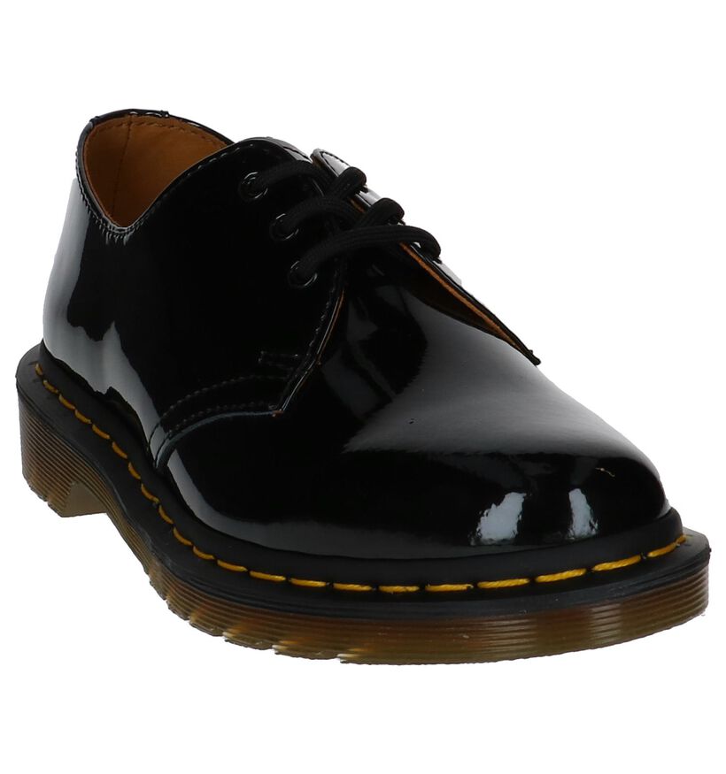 Dr. Martens Witte Veterschoenen in lak (284703)