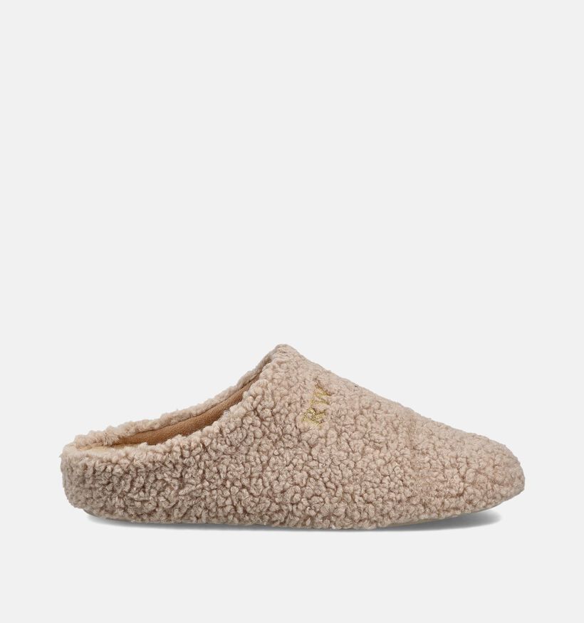 River Woods Beige Pantoffels Teddy voor dames (381123) - geschikt voor steunzolen