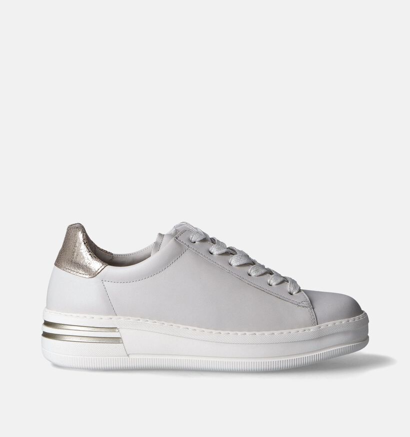 Gabor OptiFit Witte Veterschoenen voor dames (352092) - geschikt voor steunzolen