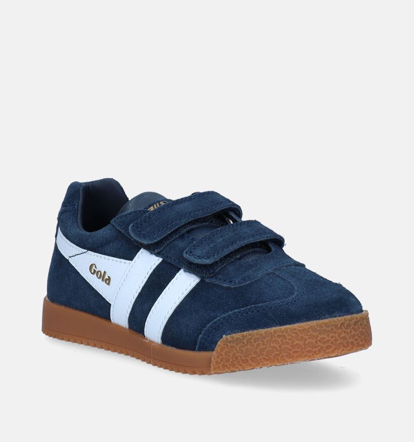 Gola Harrier Strap Blauwe Sneakers voor jongens, meisjes (335822)