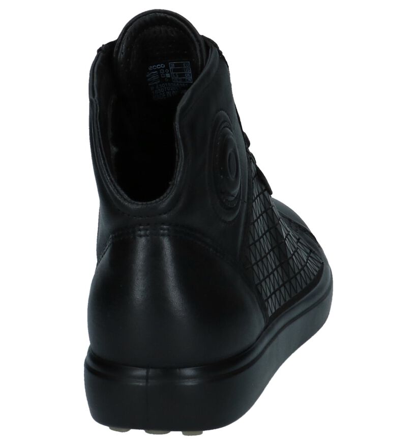 Zwarte Hoog Geklede Sneakers Ecco Soft, , pdp
