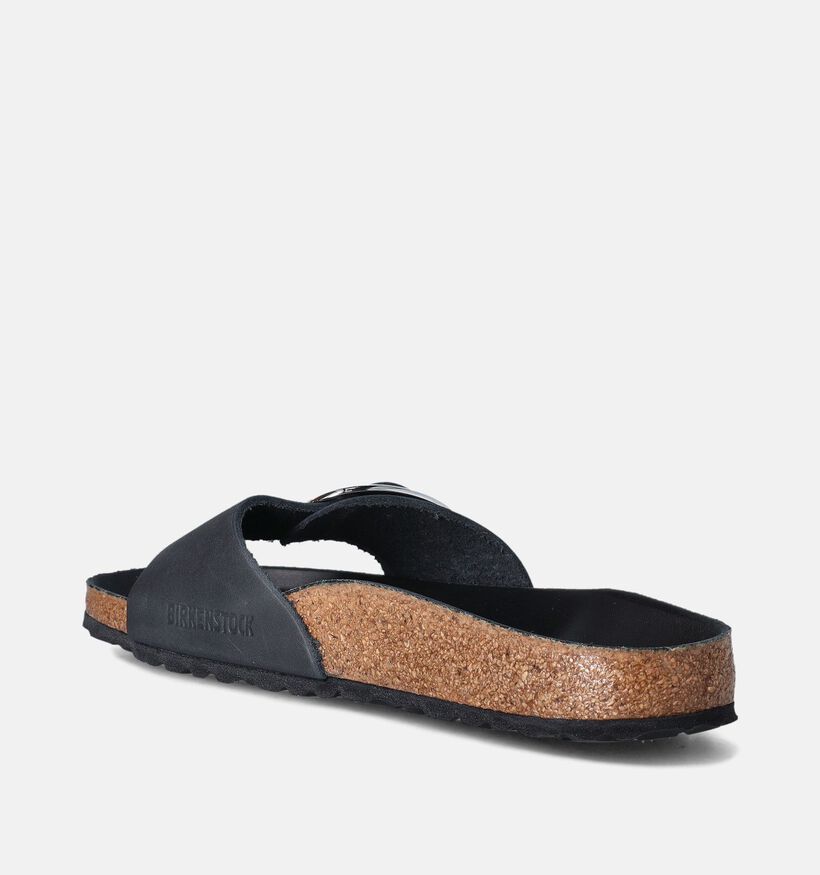 Birkenstock Madrid Big Buckle Zwarte Slippers voor dames (357609)