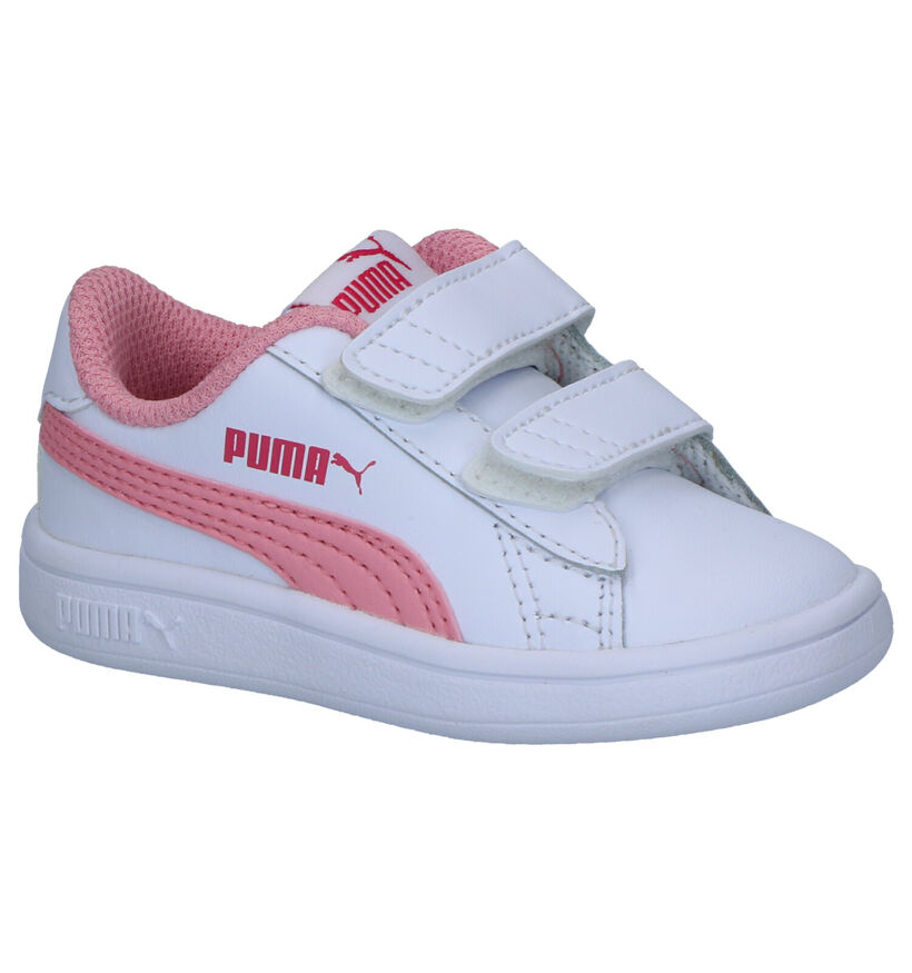 Puma Smash Witte Sneakers in kunstleer (265619)