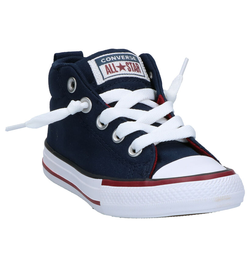 Converse Chuck Taylor AS Street Blauwe Sneakers in stof (266014)