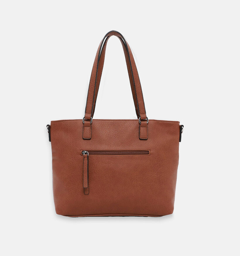 Tamaris Adele Cognac Shopper Met Rits voor dames (330443)
