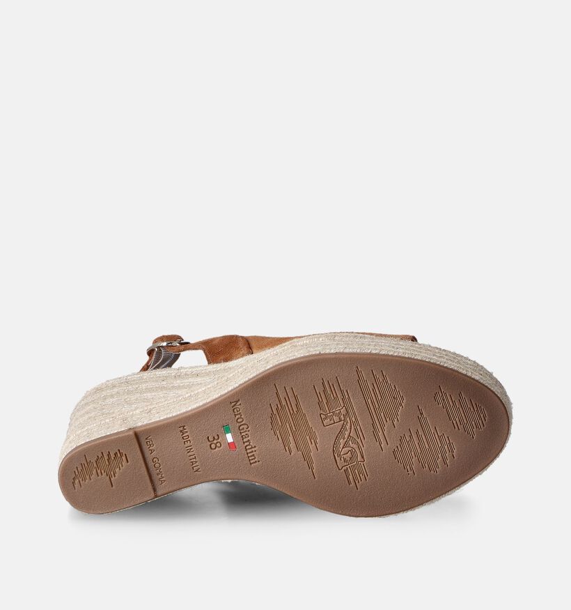NeroGiardini Cognac Sandalen met sleehak voor dames (355962)