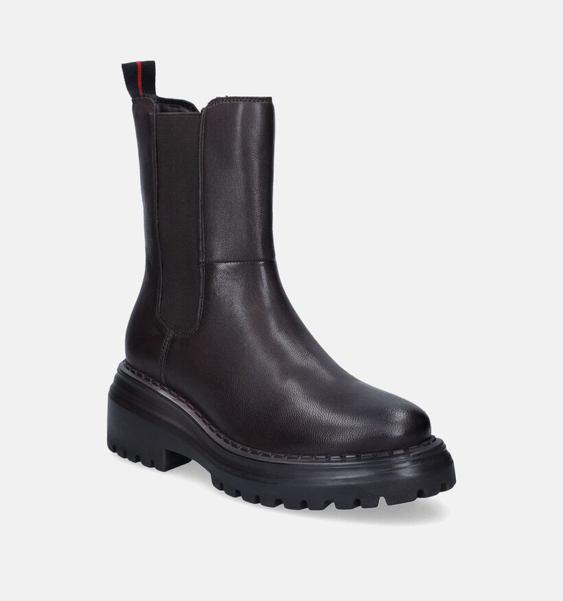 Le Megatto Bottines Chelsea en Brun foncé pour femmes (343657)