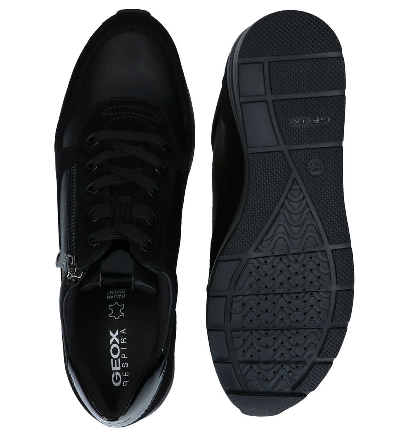 Geox Chaussures à lacets en Noir en cuir (278863)