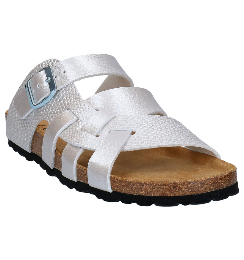 Bio Dream Nu-pieds plates en Écru en simili cuir (266157)