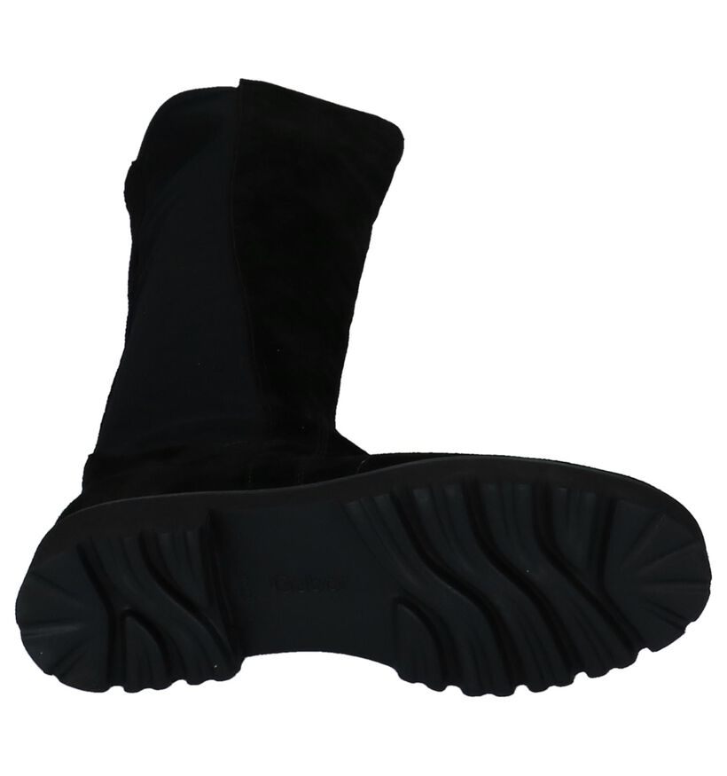 Gabor Best Fitting Zwarte Overknee Laarzen in daim (231228)
