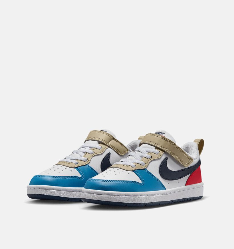 Nike Court Borough Low 2 Witte Sneakers voor jongens, meisjes (341566) - geschikt voor steunzolen