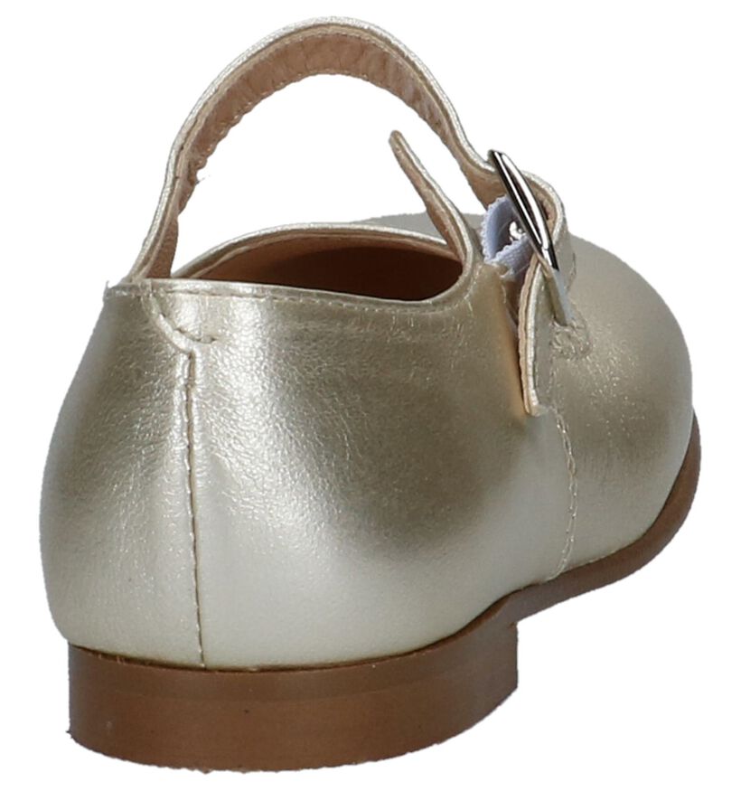 Metallic Gouden Ballerina's met Bandje Eli in leer (245979)