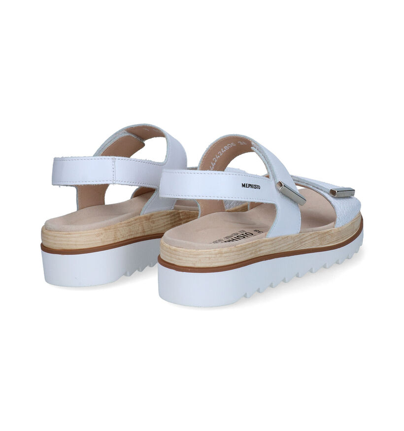 Mephisto Dominica Sandales avec talon compensé en Blanc pour femmes (354278)