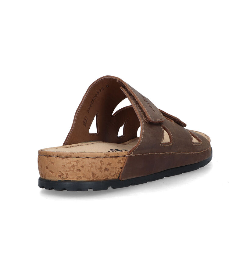 Rieker Nu-pieds casual en Cognac pour hommes (354825)